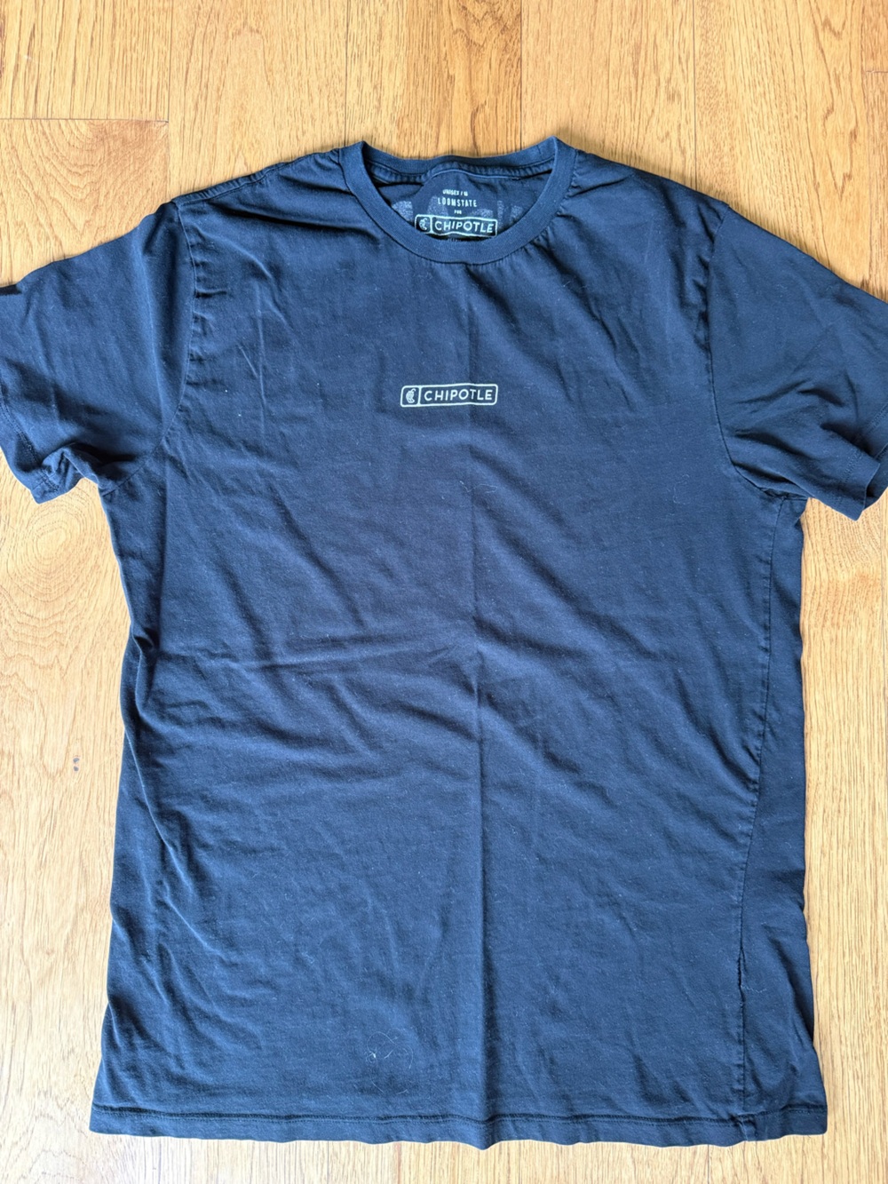 Loomstate Navy T‑Shirt with Light Green Chipotle Print